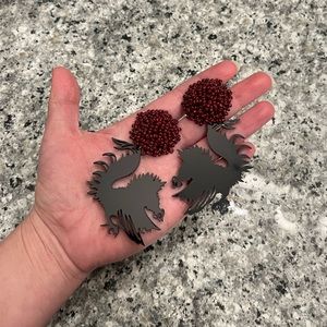 USC GAMECOCK EARRINGS!!